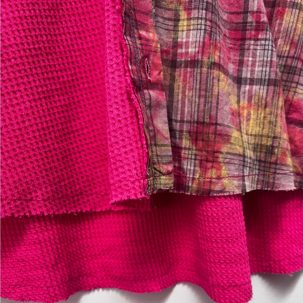 Nwot White Birch Patchwork Button Down Top, Pink,… - image 5